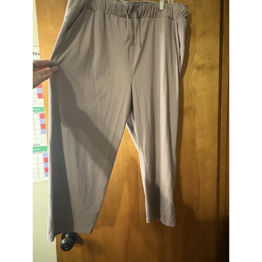 32 Degrees Cool Women XL Taupe Mauve Elastic Waist Cropped Jogger Pants 6163